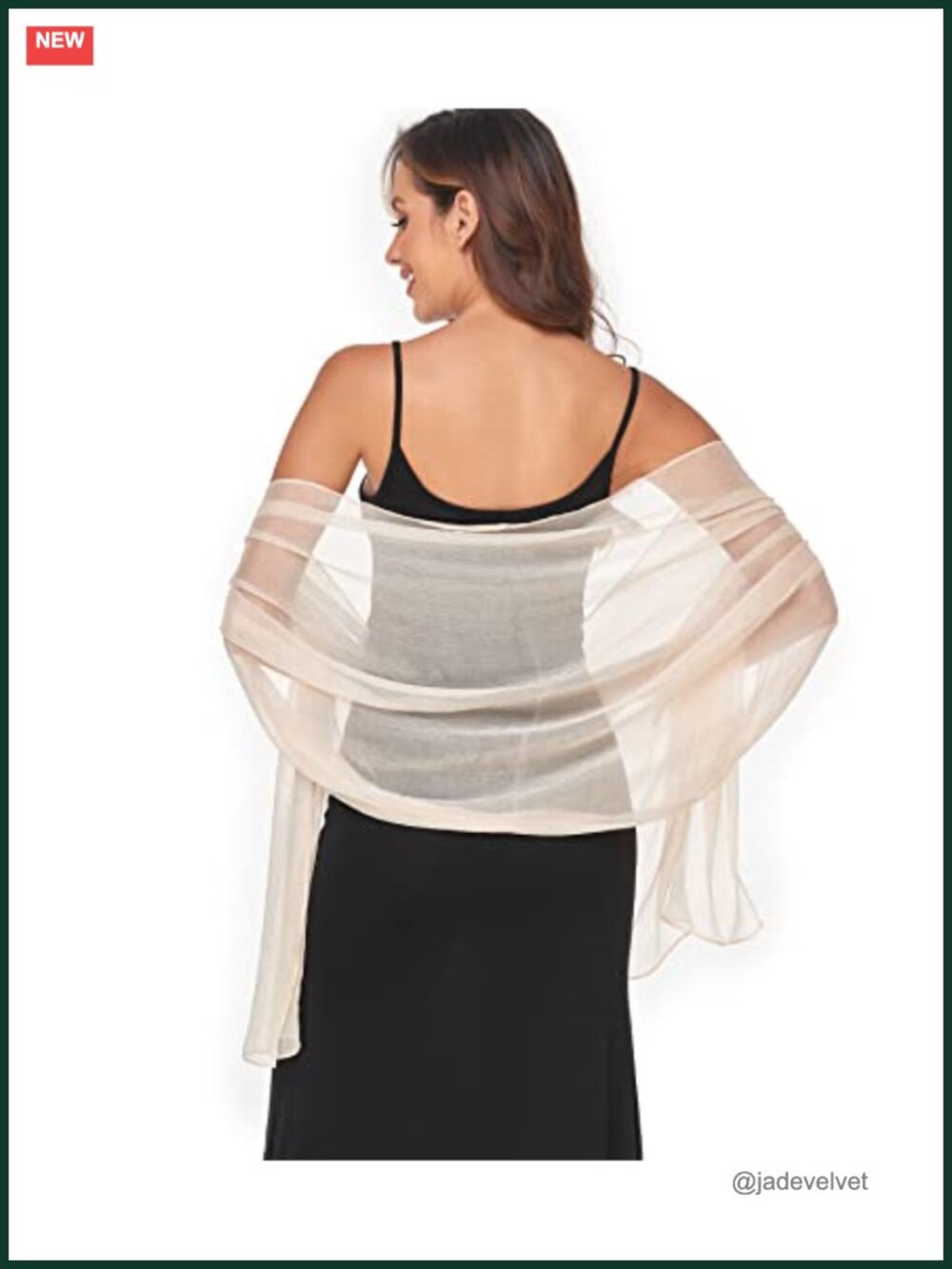 Sheer Chiffon Shawl Wrap Pashmina for Evening Dresses